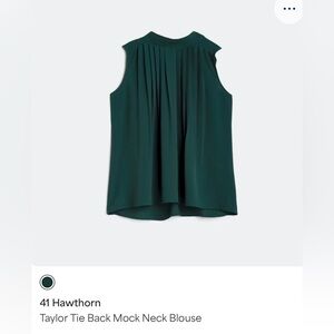 41 Hawthorn Taylor Tie-Back Mock Neck Blouse